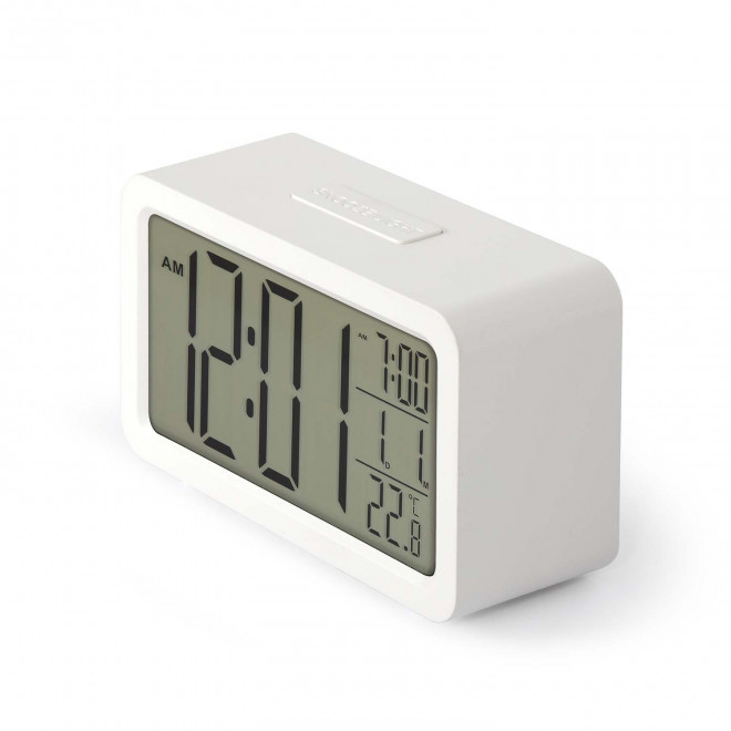 REVEIL NUMERIQUE LED PERSONNALISABLE 'TYPTIME' - blanc