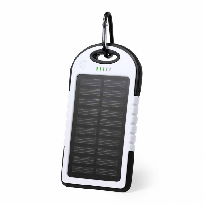 POWERBANK SOLAIRE 4000MAH PERSONNALISABLE 'AIRSOL' - blanc