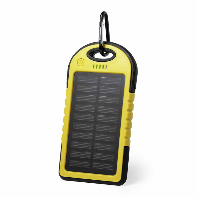 POWERBANK SOLAIRE 4000MAH PERSONNALISABLE 'AIRSOL' - jaune