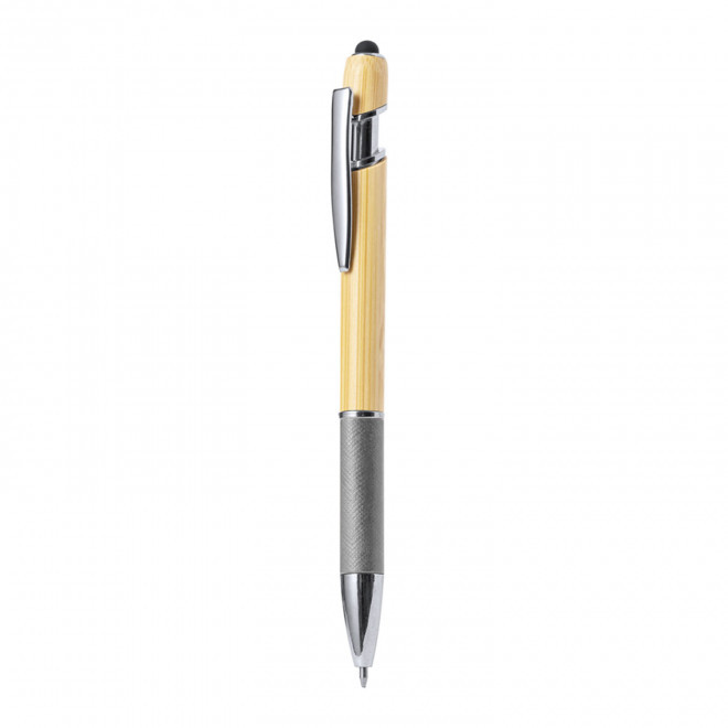 STYLO EN BAMBOU PERSONNALISABLE 'PRINCY DUAL' - gris