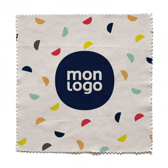 LINGETTE MICROFIBRE PUBLICITAIRE 'EPOUSTIF II' EN RPET - QUADRICHROMIE - quadrichromie