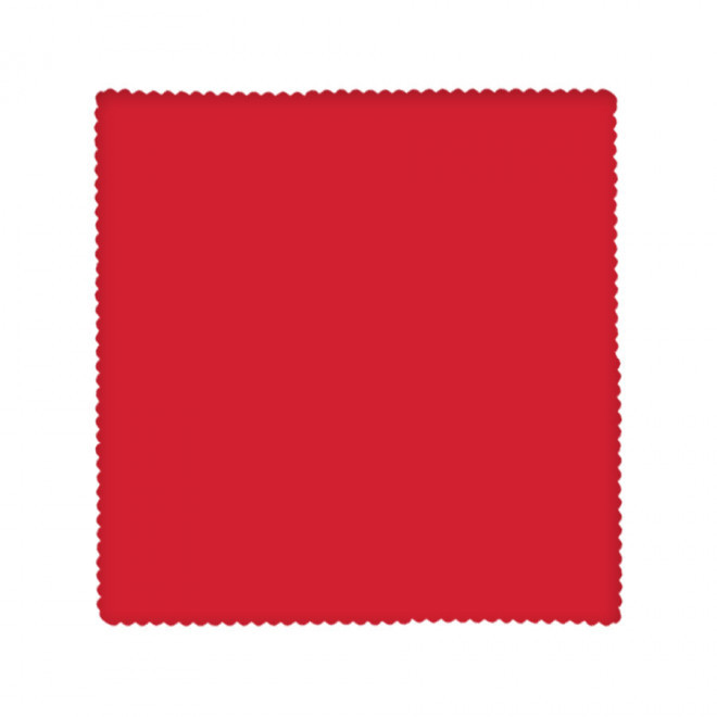 LINGETTE MICROFIBRE PERSONNALISÉE 'EPOUSTIF' - EMBOSSAGE 200GR/M2 - rouge