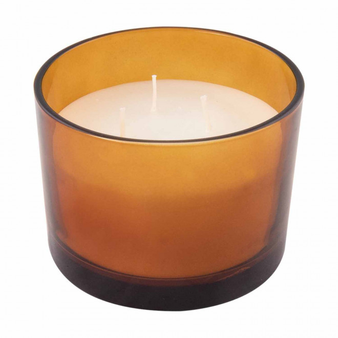 BOUGIE PARFUMEE 3 MECHES PERSONNALISABLE 'MONZANY' - orange