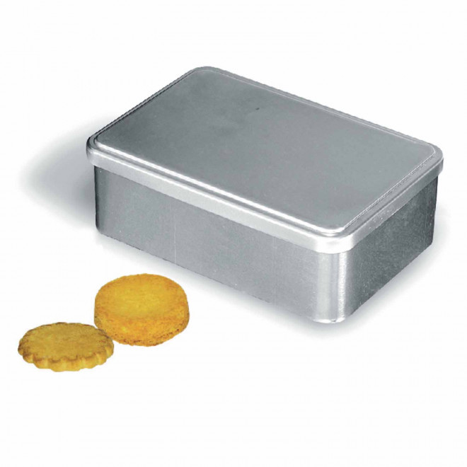 BOITE A SUCRE GALETTES ET PALETS PERSONNALISABLE 'SCATOLA' - argenté