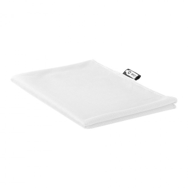 SERVIETTE DE SPORT PERSONNALISABLE EN RPET 'MINDY' - blanc