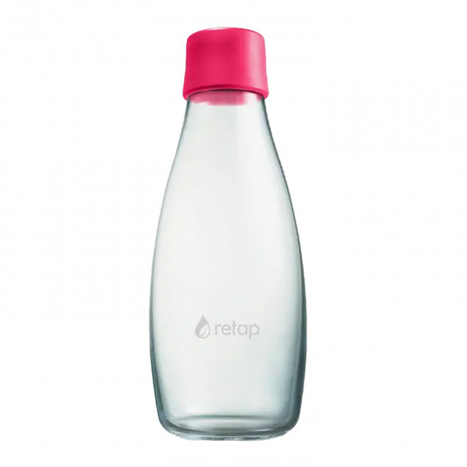 BOUTEILLE VERRE PERSONNALISABLE 500ML 'ORIGINAL 05' - framboise