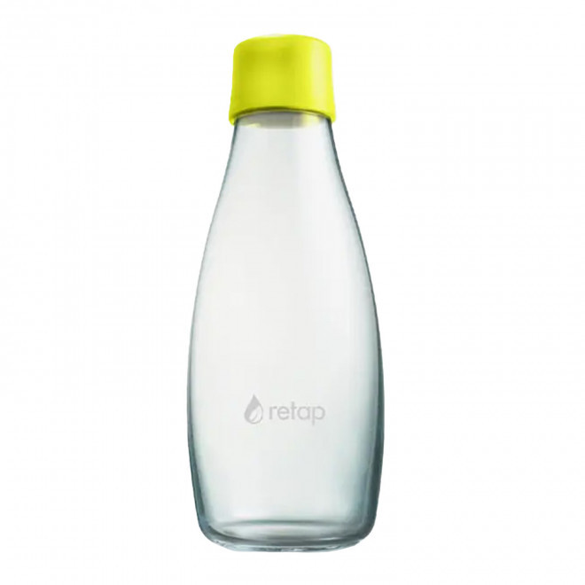 BOUTEILLE VERRE PERSONNALISABLE 500ML 'ORIGINAL 05' - jaune citron