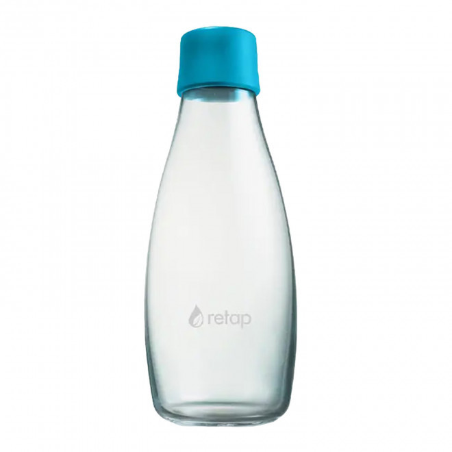 BOUTEILLE VERRE PERSONNALISABLE 500ML 'ORIGINAL 05' - bleu clair