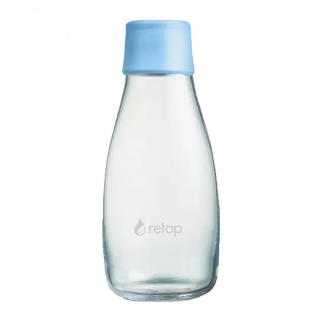 BOUTEILLE VERRE 300ML PERSONNALISABLE 'ORIGINAL 03' - bleu ciel
