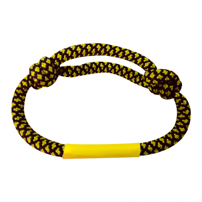 BRACELET PERSONNALISABLE CORDE REGLABLE 'KABEL' - jaune