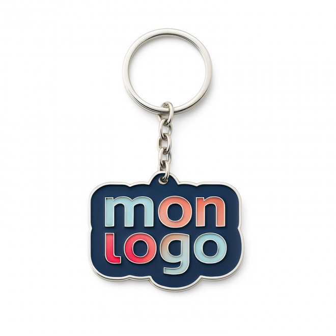 PORTE CLE SUR MESURE FER UV PERSONNALISABLE 'MAZA' - 50 mm