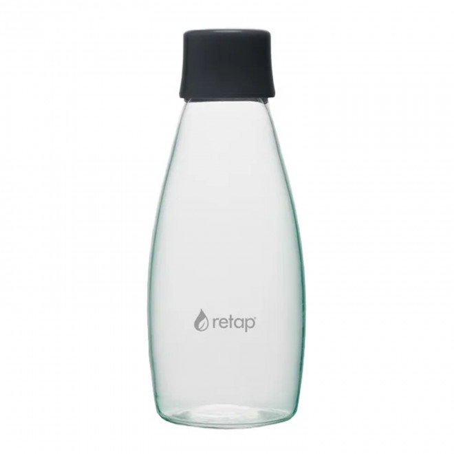 BOUTEILLE VERRE 500 ML PERSONNALISABLE 'GO 05' - gris