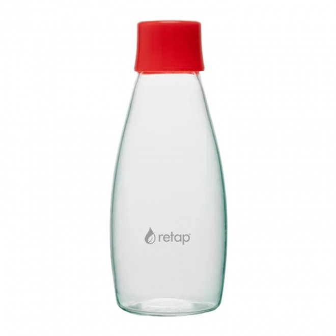 BOUTEILLE VERRE 500 ML PERSONNALISABLE 'GO 05' - rouge