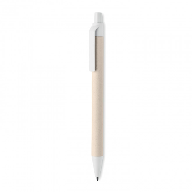 STYLO EN CARTON DE LAIT PERSONNALISABLE 'AMOSIS MILK' - blanc