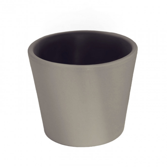 MINI PLANTE EN POT CERAMIQUE PERSONNALISABLE 'LIMIFO' - taupe