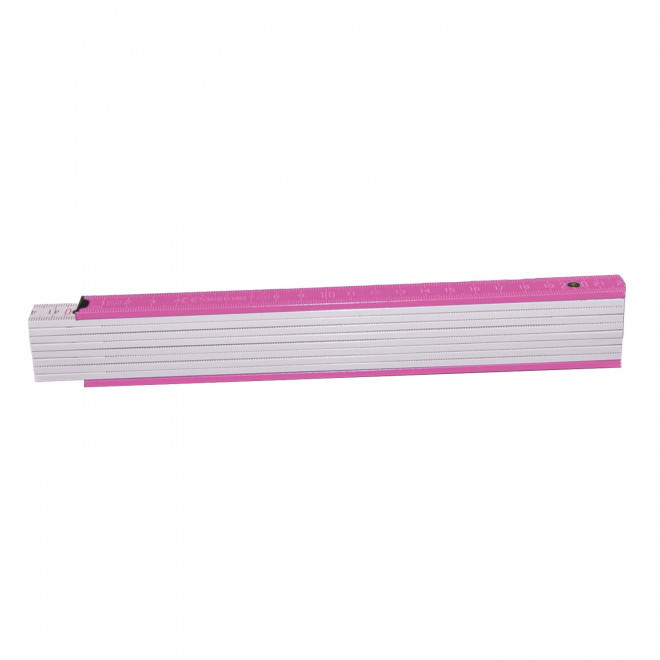 METRE PLIABLE PERSONNALISABLE 'MINESURA BI COLOR' - rose