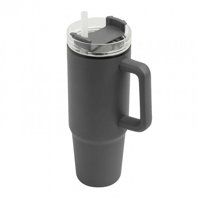 MUG ISOTHERME 900ML PERSONNALISABLE 'MUGLYT' - gris