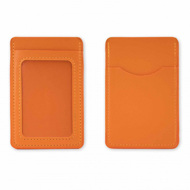 PORTE CARTE EN PU PERSONNALISABLE 'MALTICO' - orange