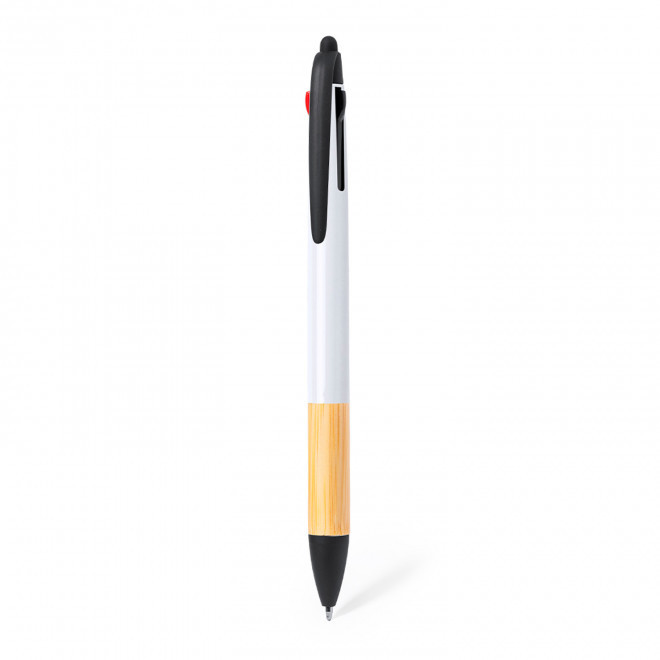 STYLO STYLET 3 COULEURS 'MAYALL BAMBOU' - blanc