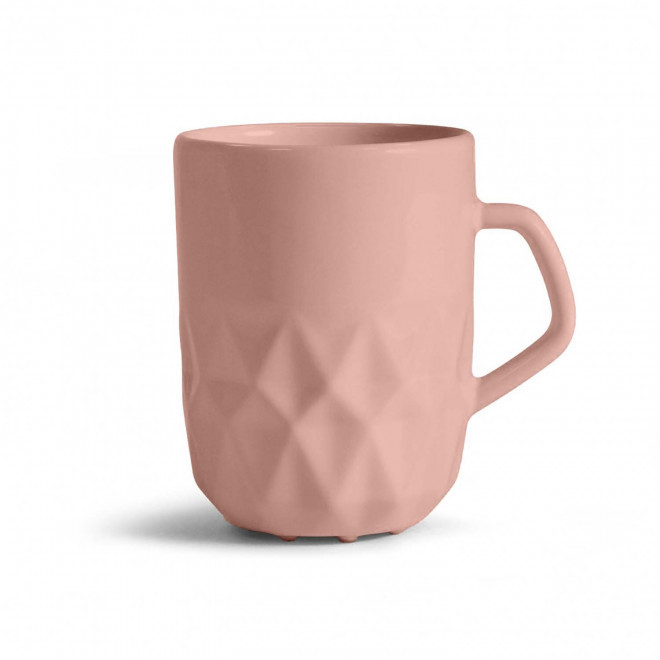 MUG CERAMIQUE PERSONNALISABLE EUROPE 280 ML 'CELESTA' - saumon