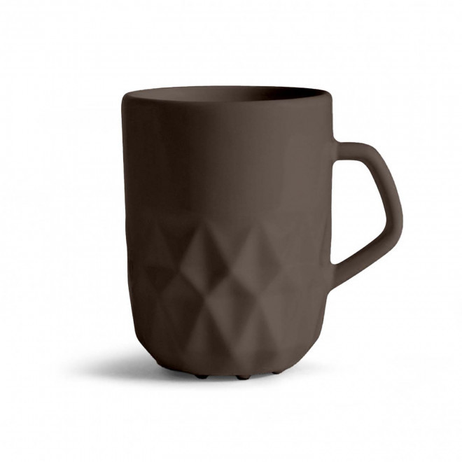 MUG CERAMIQUE PERSONNALISABLE EUROPE 280 ML 'CELESTA' - marron mat