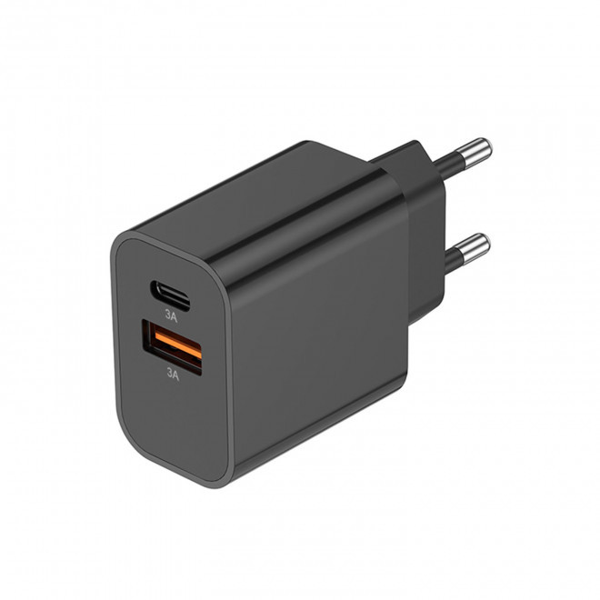 PRISE SECTEUR PERSONNALISABLE 15W 'RAPTO' - noir