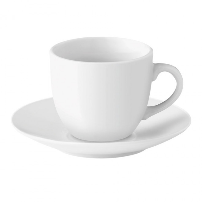 TASSE EXPRESSO PERSONNALISÉE AVEC SOUS-TASSE 'ETYOP' - blanc