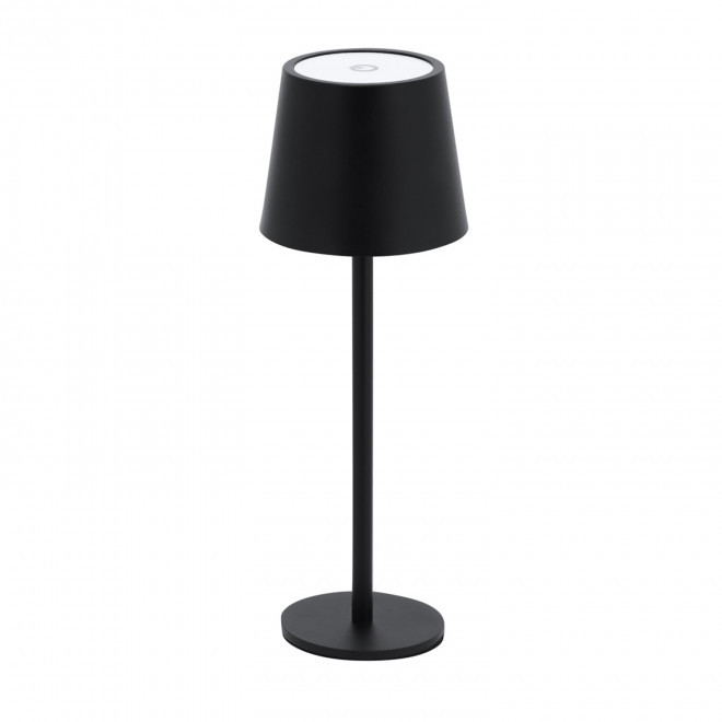 LAMPE DE TABLE PERSONNALISABLE RECHARGABLE 'LUMINOEU' - noir