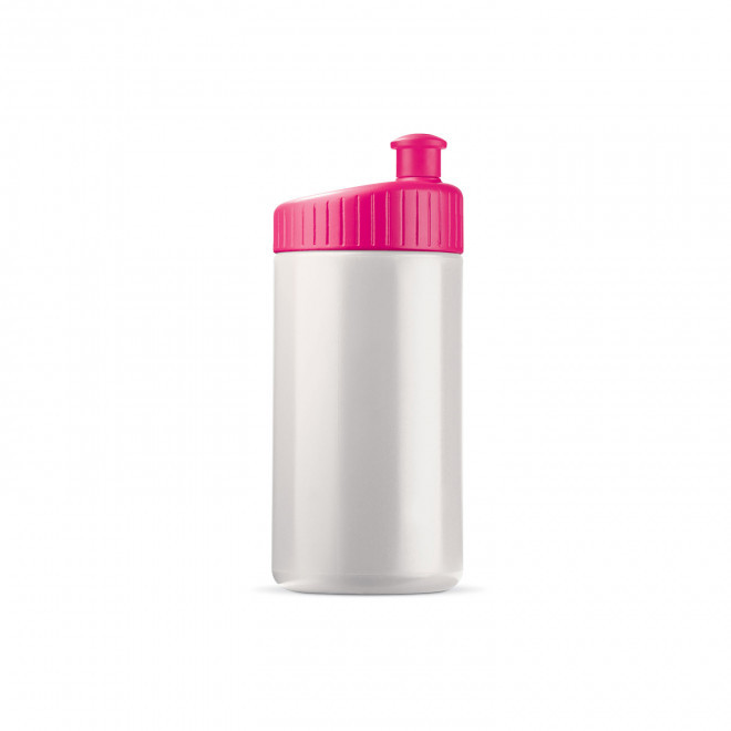 GOURDE DE SPORT PUBLICITAIRE 500ML OPAQUE BLANC 'TRAIL'  - rose