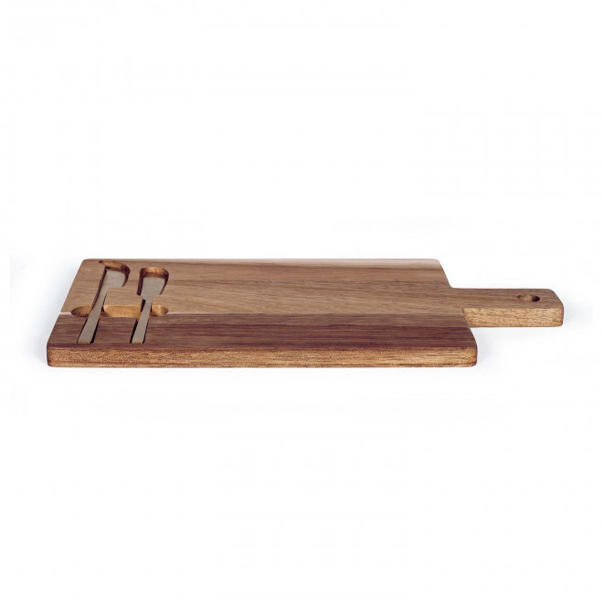 PLATEAU A FROMAGE PERSONNALISABLE EN ACACIA 'FROMCIA' - bois foncé