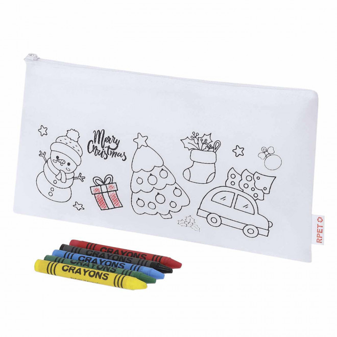 TROUSSE RPET A COLORIER PERSONNALISABLE 'TRUSA KIDS' - blanc