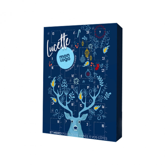 CALENDRIER DE L'AVENT PERSONNALISABLE 'GOURMAND' - blanc