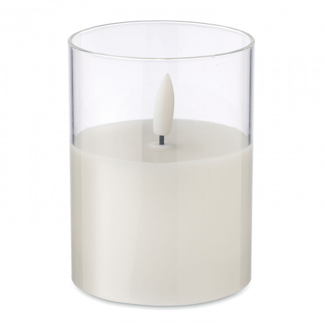 BOUGIE LED PERSONNALISABLE 'LUCI' - blanc