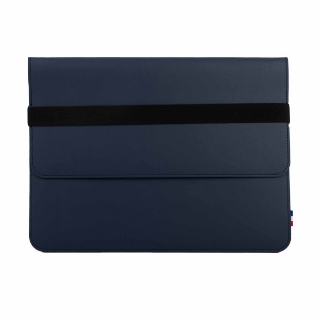 POCHETTE ORDINATEUR PERSONNALISABLE MIF EN CUIR 'MARION' - bleu nuit