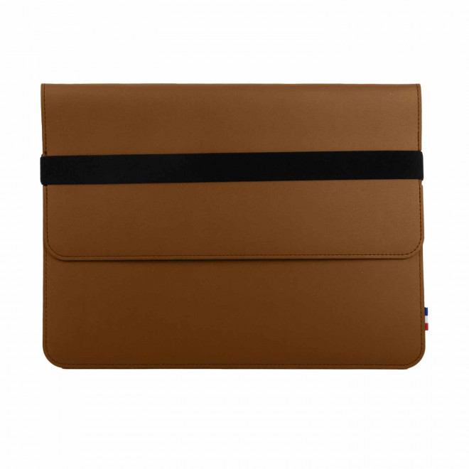 POCHETTE ORDINATEUR PERSONNALISABLE MIF EN CUIR 'MARION' - nature