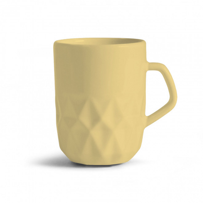 MUG CERAMIQUE PERSONNALISABLE EUROPE 280 ML 'CELESTA' - jaune clair mat