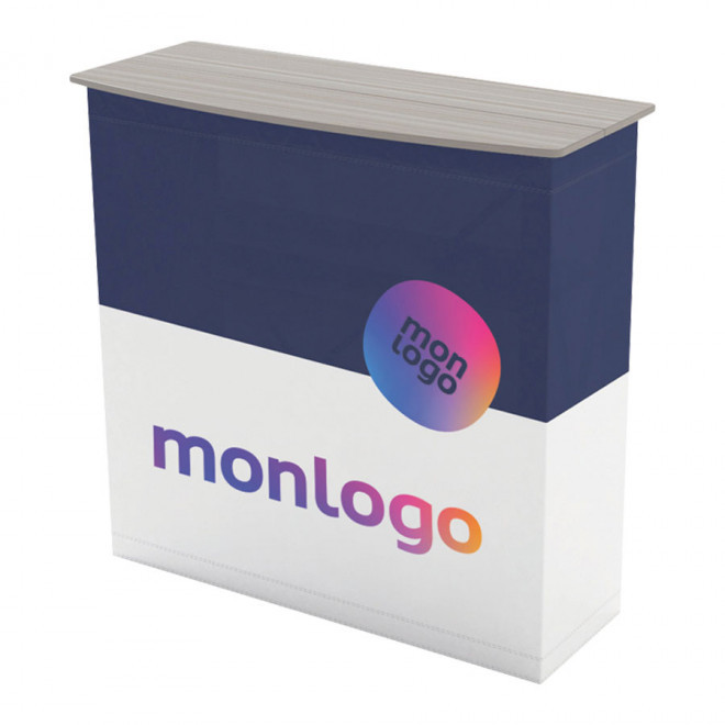 RAPIDE 4J - COMPTOIR D'ACCUEIL PERSONNALISÉ 'VELCRO BAR' - quadrichromie