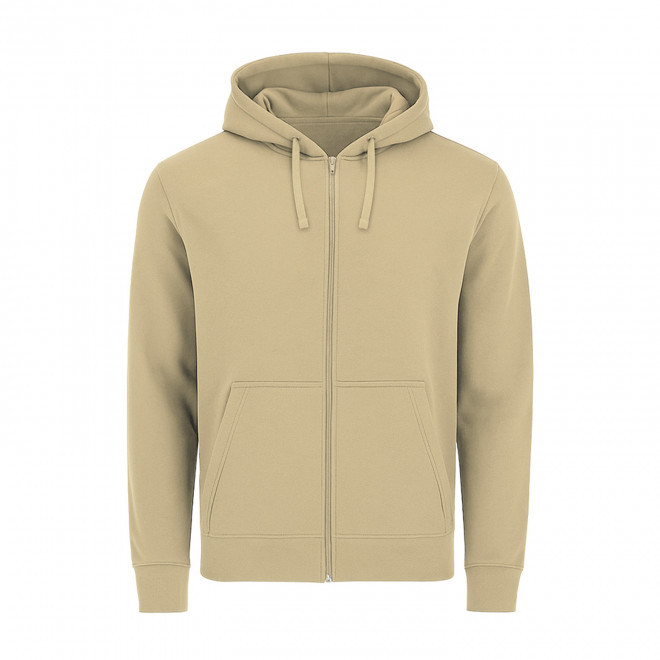 SWEAT-SHIRT MIXTE ZIPPE PERSONNALISABLE 'MORALIE 2.0' - beige