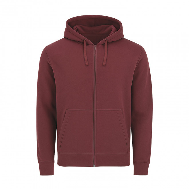SWEAT-SHIRT MIXTE ZIPPE PERSONNALISABLE 'MORALIE 2.0' - bordeaux
