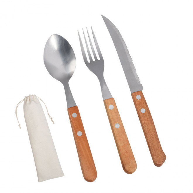 SET DE COUVERTS PERSONNALISÉ  'ENNA' - naturel