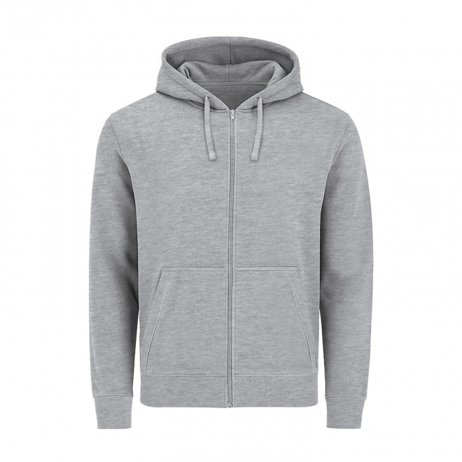 SWEAT-SHIRT MIXTE ZIPPE PERSONNALISABLE 'MORALIE 2.0' - gris