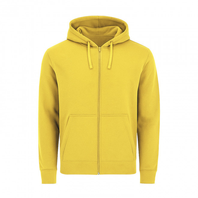SWEAT-SHIRT MIXTE ZIPPE PERSONNALISABLE 'MORALIE 2.0' - jaune