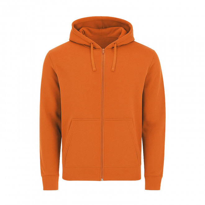 SWEAT-SHIRT MIXTE ZIPPE PERSONNALISABLE 'MORALIE 2.0' - orange