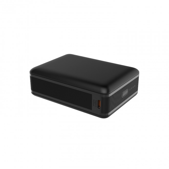 BATTERIE DE SECOURS 20000 MAH PERSONNALISABLE 'CRONOS' - noir