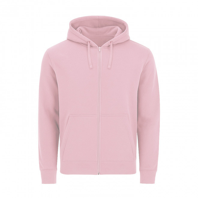 SWEAT-SHIRT MIXTE ZIPPE PERSONNALISABLE 'MORALIE 2.0' - rose