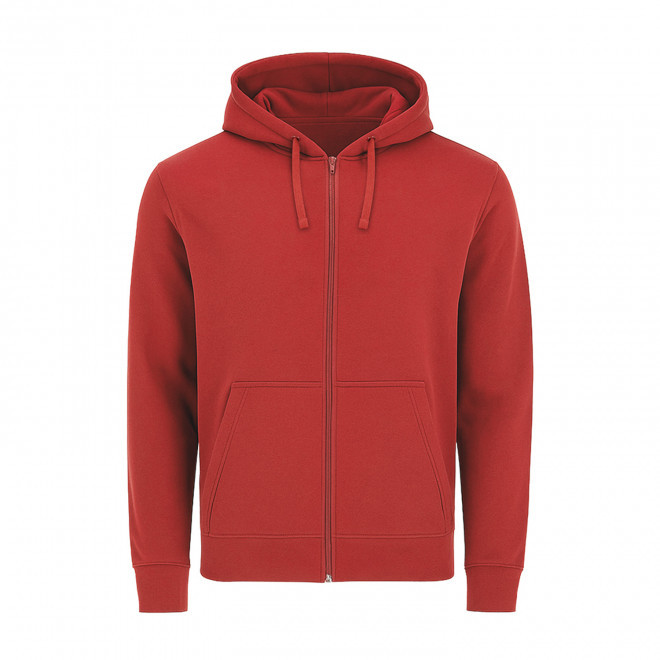 SWEAT-SHIRT MIXTE ZIPPE PERSONNALISABLE 'MORALIE 2.0' - rouge