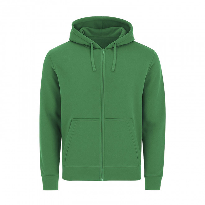 SWEAT-SHIRT MIXTE ZIPPE PERSONNALISABLE 'MORALIE 2.0' - vert