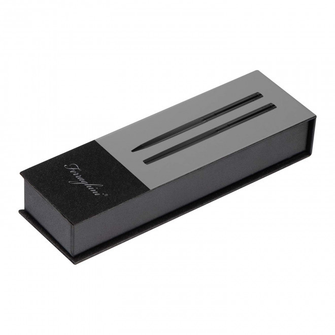 PARURE STYLO PERSONNALISABLE EN METAL 'TUNGASTO' - noir