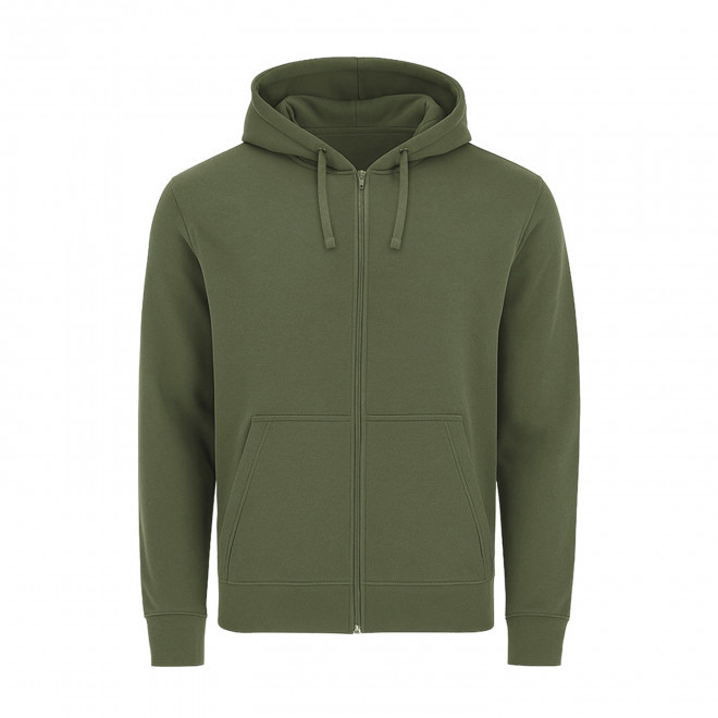 SWEAT-SHIRT MIXTE ZIPPE PERSONNALISABLE 'MORALIE 2.0' - vert bouteille