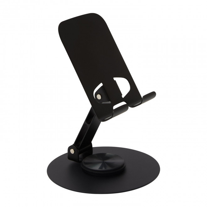 SUPPORT DE TELEPHONE PLIABLE PERSONNALISABLE 'ALDESCK' - noir